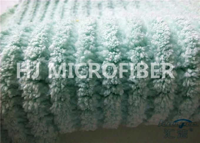 Tela coral do poliéster de pano 100 do velo da listra de Microfiber para o micro pano da fibra