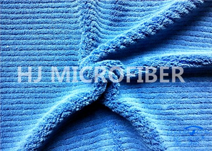 pano coral Roya Blue150cm do velo da listra grossa de 550gsm Microfiber