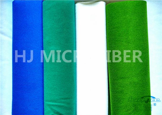 Tela flexível do laço de Velcro do poliéster azul para a roupa e saco que adere