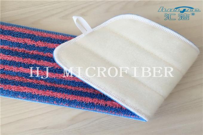 A listra vermelha e azul Microfiber tingido fio torceu almofadas da substituição do espanador das cabeças do espanador da tela para a limpeza home