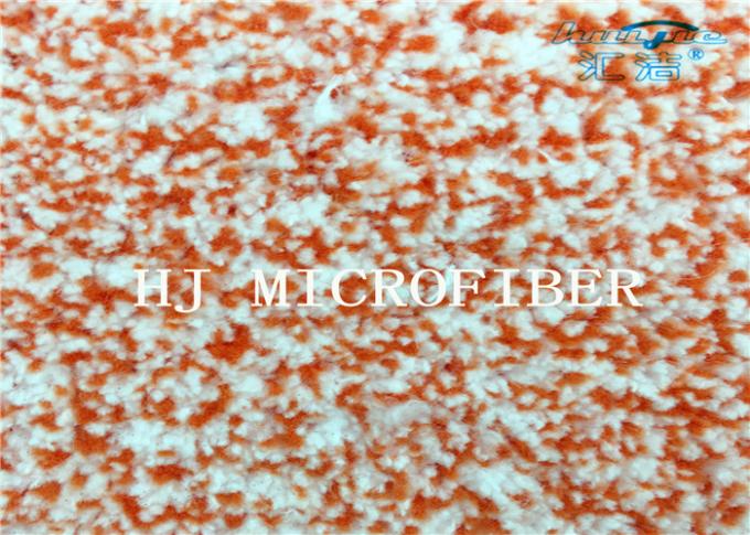 Tela coral feita malha misturada alaranjada do velo de Microfiber com fio duro de nylon