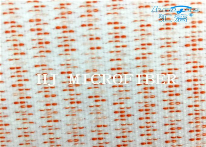 Tela coral feita malha misturada alaranjada do velo de Microfiber com fio duro de nylon