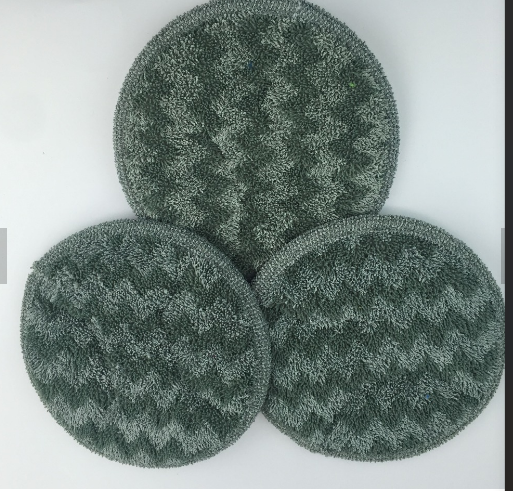 Cinzento torcido em volta do espanador molhado de Microfiber acolchoa o auto da esponja 260gsm de 10mm - almofadas molhadas do espanador de Adhensive