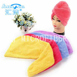 Absorção super de pano de secagem coral colorido do cabelo do turbante do cabelo do velo de Microfiber