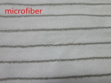 Velo coral de tecelagem do branco cinzento da largura 150cm de pano de limpeza de Microfiber de matéria têxtil