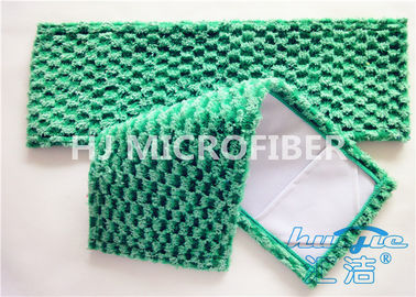 Espanador de poeira liso verde da tela de Microfiber do jacquard para assoalhos de folhosa 5&quot; x 24&quot;