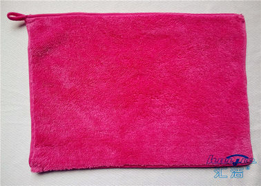 Vermelho macio high-density de toalhas de cozinha de Microfiber do velo, toalha absorvente da água