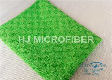As toalhas de cozinha absorventes verdes de Microfiber laváveis, listam o pano livre de Microfiber