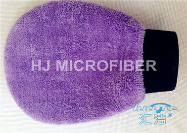 luva coral da lavagem de Microfiber do velo 400gsm, luva da lavagem de Microfiber personalizada