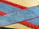 o espanador molhado torcido azul de Microfiber das borlas 450gsm vermelhas acolchoa favorável ao meio ambiente