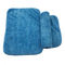 Pano de limpeza de costura de reverso Coral Fleece azul de Microfiber do poliéster de 80% 25x30