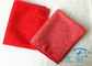 As toalhas de cozinha vermelhas da placa de Microfiber para limpar, listam o pano livre de Microfiber