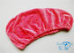 Turbante coral de toalha de secagem do cabelo do velo de Microfiber, toalhas de banho de pouco peso