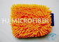 Rápido-Seco alaranjado ensolarado da luva longa da lavagem de Microfiber do Chenille do cabelo, anticorrosivo