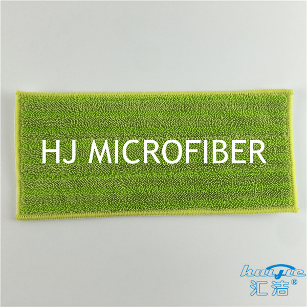 Cabeças do espanador da limpeza do assoalho de pano da pilha da torção das almofadas do espanador do reenchimento do banho de Microfiber da cor verde