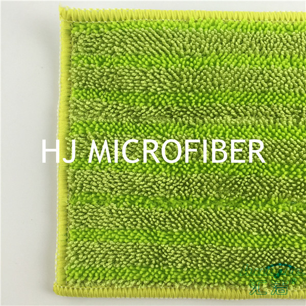 Cabeças do espanador da limpeza do assoalho de pano da pilha da torção das almofadas do espanador do reenchimento do banho de Microfiber da cor verde