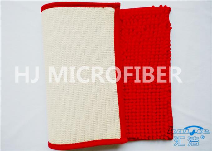 Da esteira grande de Microfiber da porta do banheiro do Chenille da cor vermelha casa útil super macia super essencial