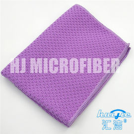 O agregado familiar roxo conduzido quadrado de Microfiber 40*40cm fez malha a toalha grande da pérola