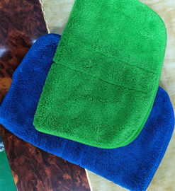 Toalhas de cozinha de costura do carro do velo coral colorido verde de Microfiber 26*36cm 600gsm