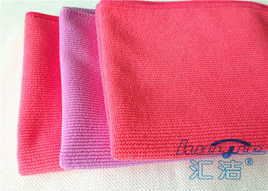O pano de limpeza vermelho de Microfiber da absorção alta com seda uniu bordas 16&quot; x 24&quot;