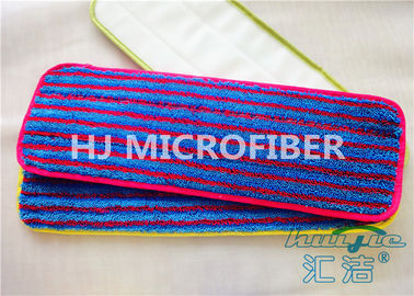Almofadas molhadas coloridas do espanador de Microfiber com tiras do vermelho, almofada da lavagem de Microfiber
