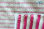 Pano vermelho e branco de toalha de limpeza de Microfiber da listra da cor para a casa usando o absorvente super
