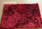 Microfiber Mat Red do banheiro grande do Chenille de 40 * de 60cm borracha antiderrapagem interna