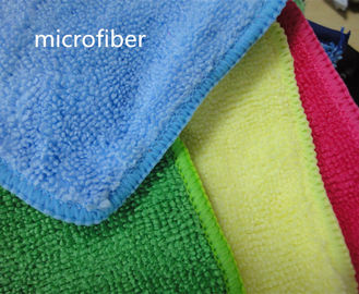 Pano de limpeza de vidro colorido verde do carro da tela de Terry da largura de Microfiber 260gsm 150cm