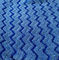 O espanador azul da urdidura 80/20 da forma de W do ziguezague de Microfiber torceu a largura 550gsm da tela 150cm