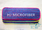 Almofadas molhadas coloridas do espanador de Microfiber com tiras do vermelho, almofada da lavagem de Microfiber