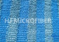 Microfiber azul feito malha urdidura torceu a tela de pilha para o pano/espanador, tela do poliéster